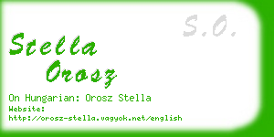 stella orosz business card